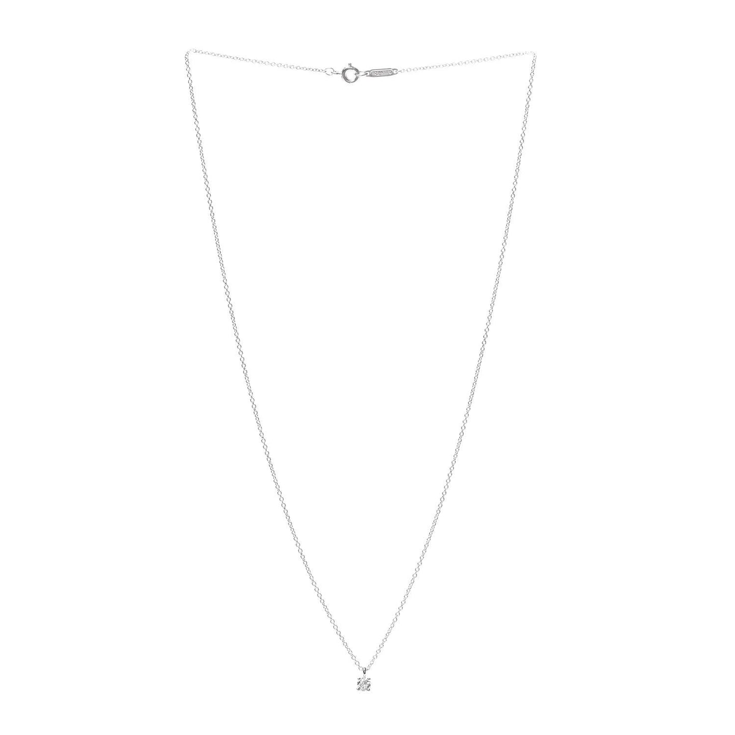 Platinum Diamond .15ct Solitaire Pendant Necklace