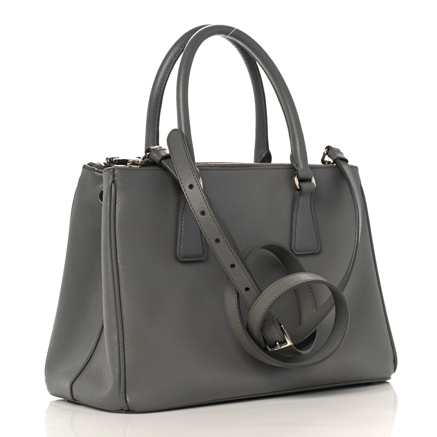 Prada Saffiano Small Galleria Double Zip Tote Marmo 3 of 9