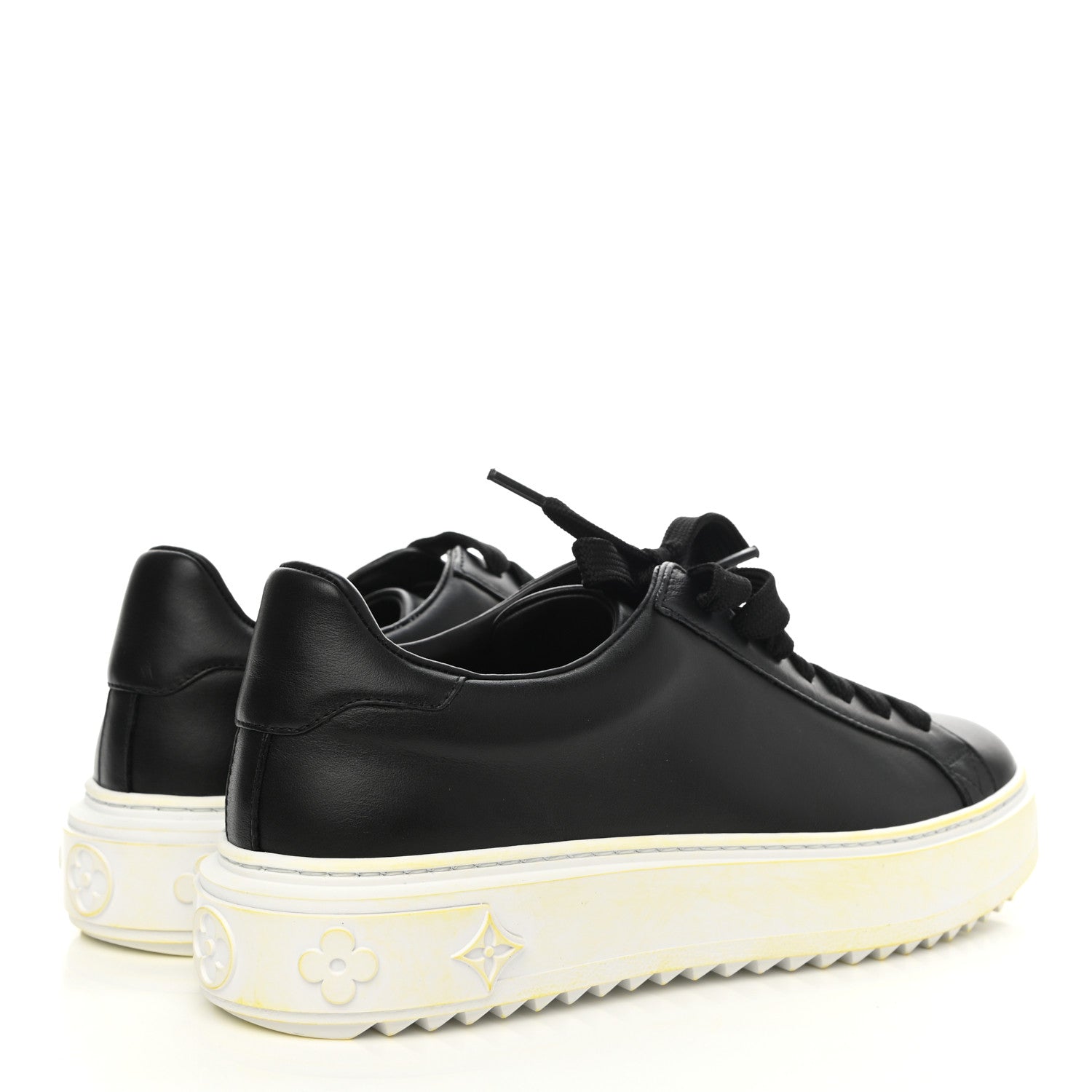 Louis Vuitton Calfskin Time Out Sneakers 37.5 Black 4 of 10