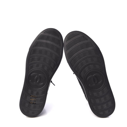 Chanel Mesh Suede High Top Sneakers 35.5 Black 5 of 7