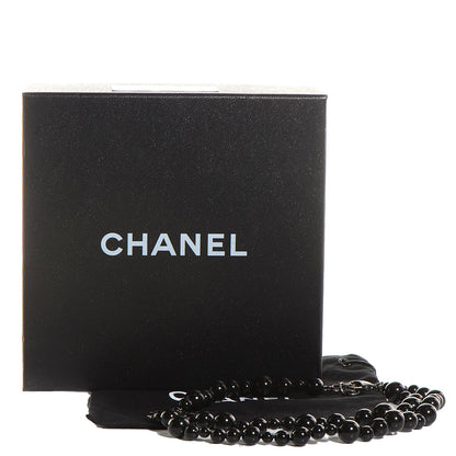 Chanel Glass Bead CC Map Short Necklace Ruthenium Black 6 of 6