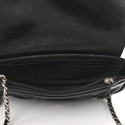 Chanel Caviar Half Moon Wallet On Chain WOC Black 5 of 11