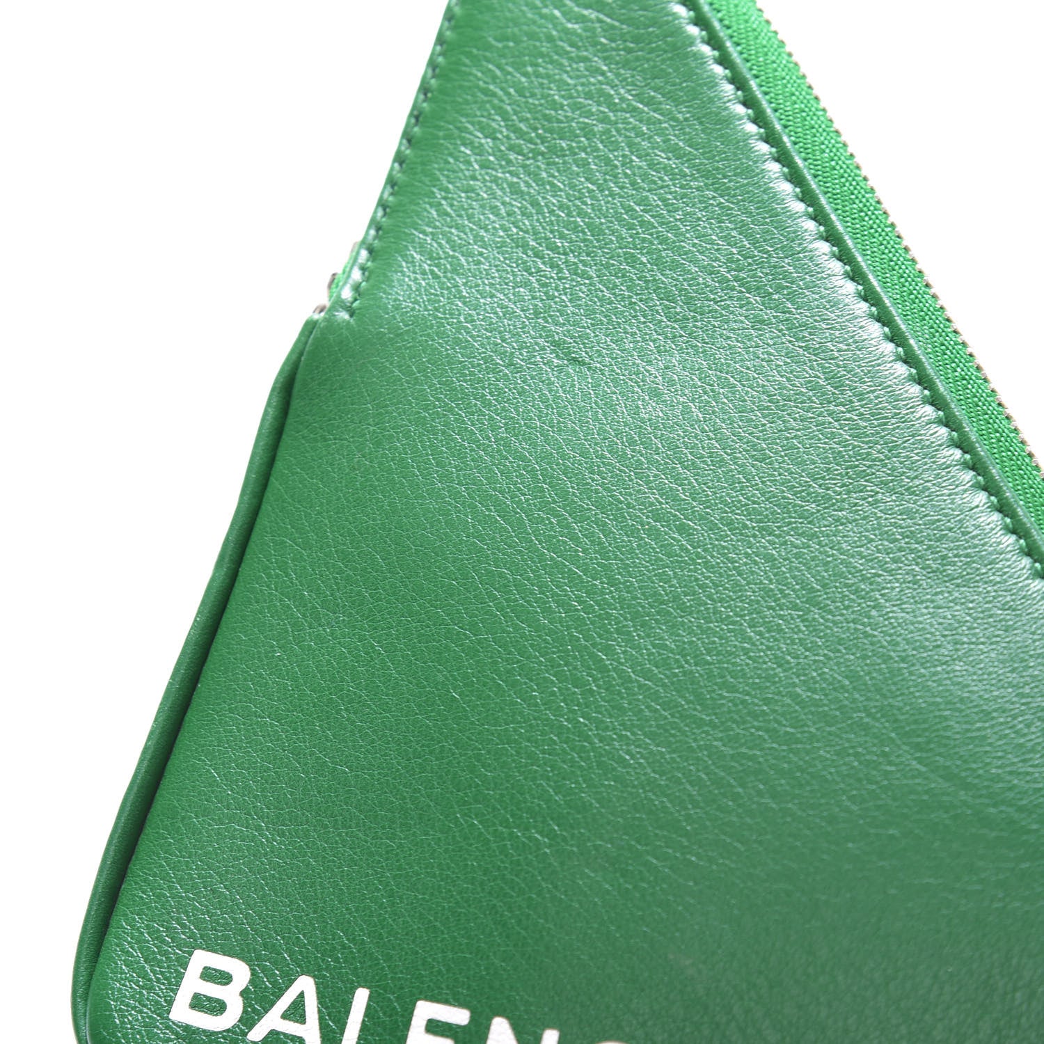 Balenciaga Shiny Day Calfskin Triangle Pouch S Vert Irlandais 10 of 10