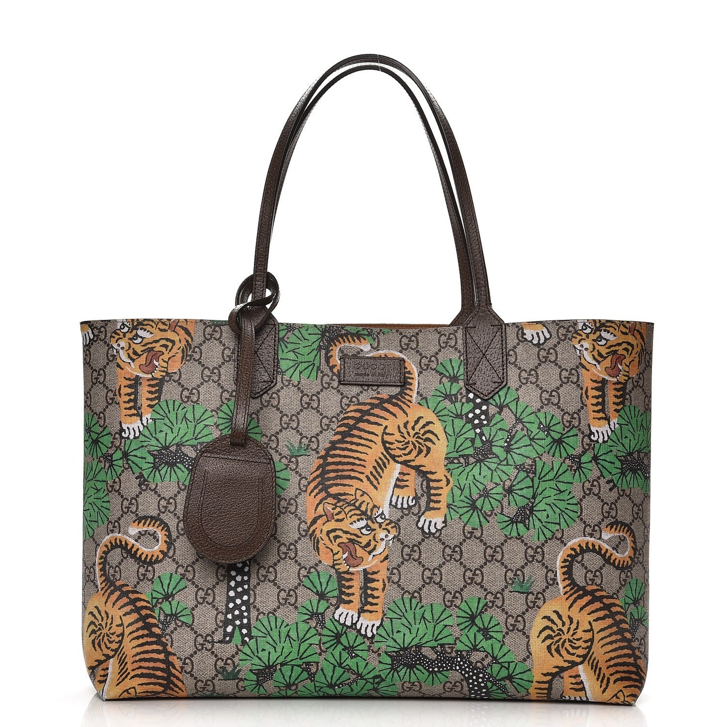 GG Supreme Monogram Bengal Medium Shopping Tote Beige Yard