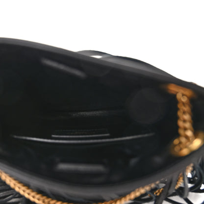Saint Laurent Calfskin Small Grace Fringed Hobo Bag Black 5 of 9