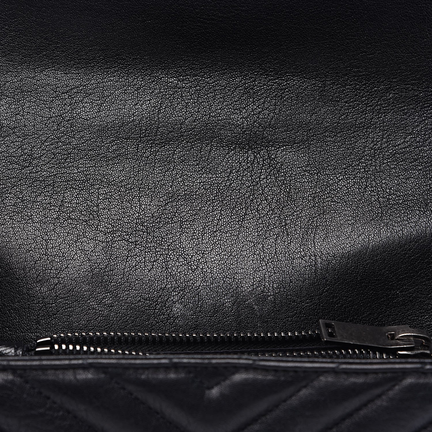 Saint Laurent Sheepskin Matelasse Chevron Monogram Medium College Bag Black 14 of 14