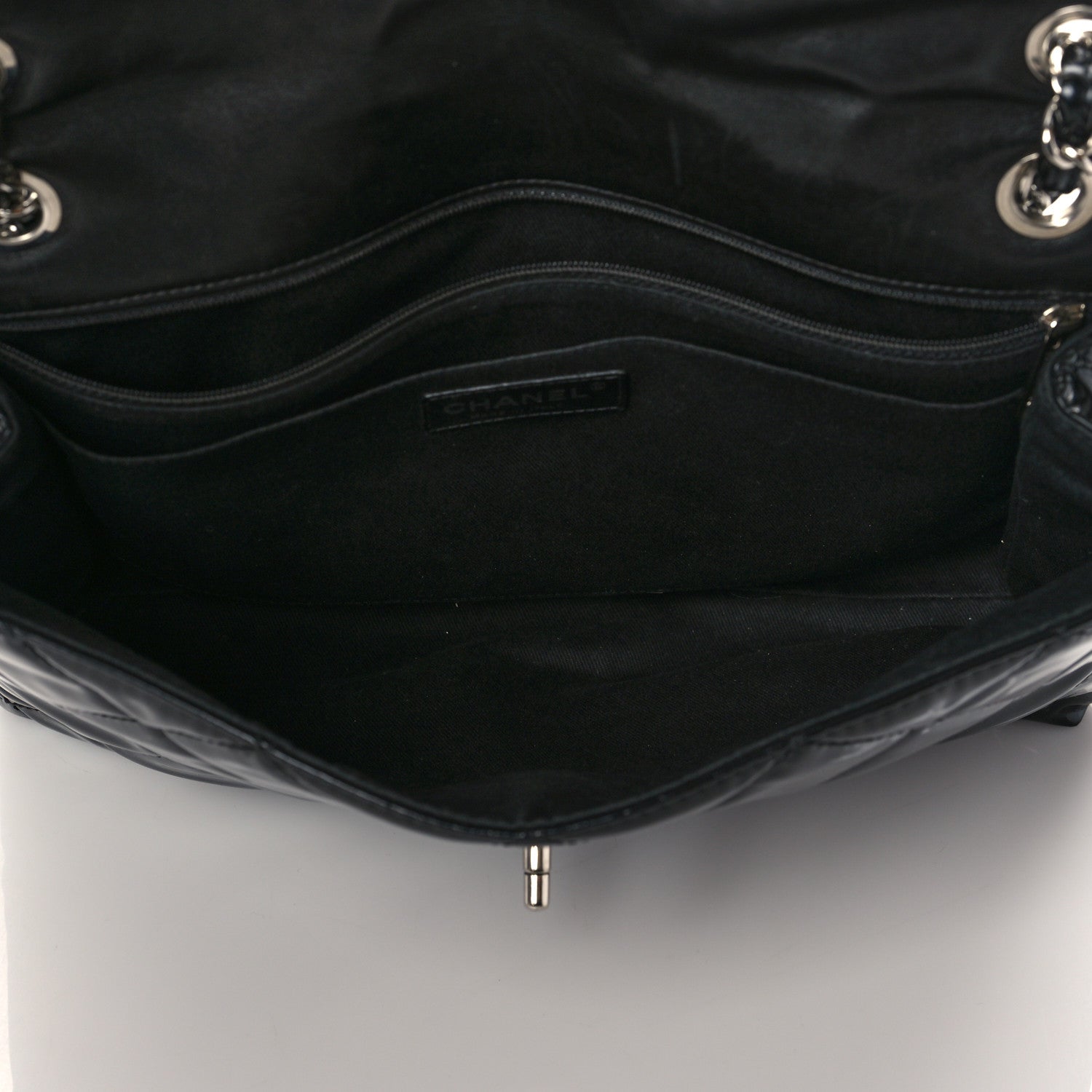 Chanel Vinyl Quilted In The Business Flap Bag Black 6 of 11