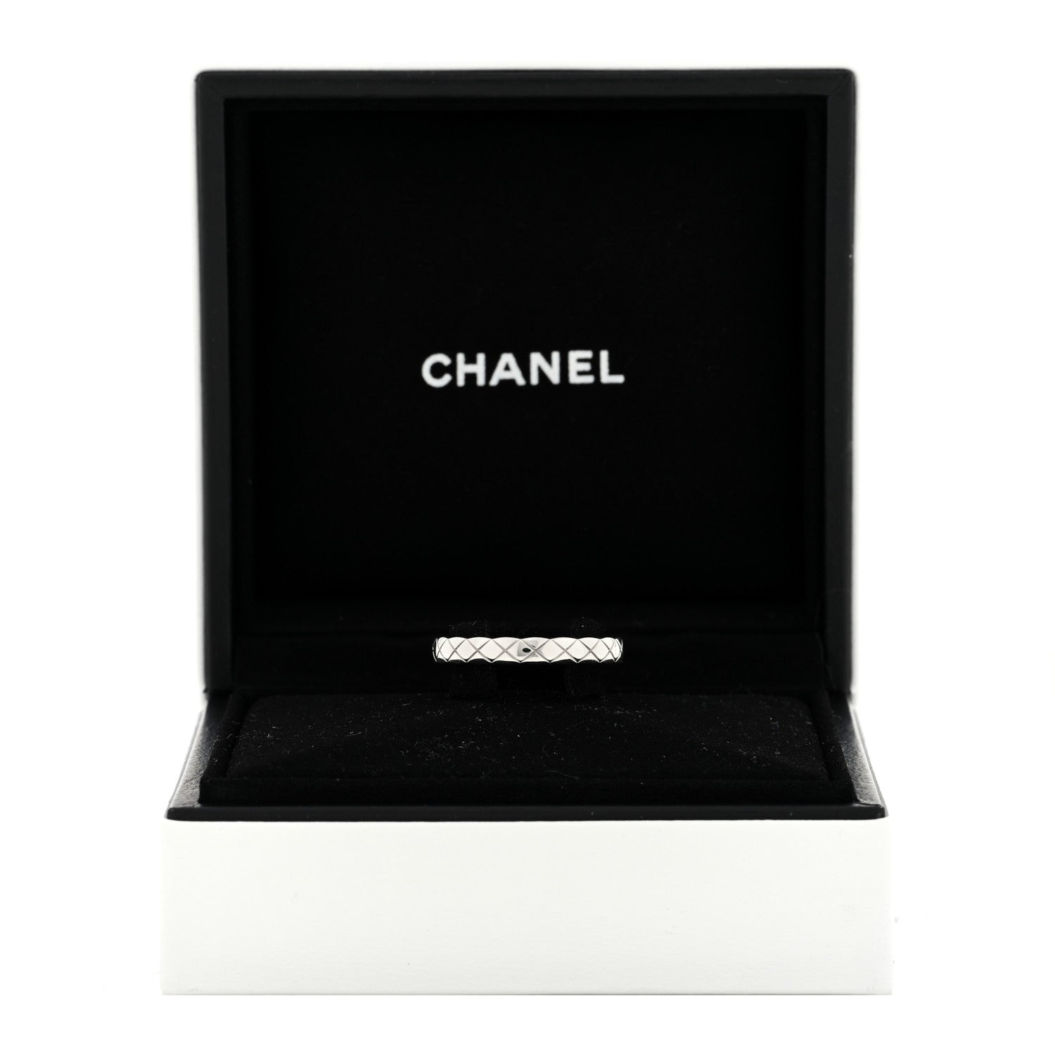 Chanel 18K White Gold Mini Coco Crush Ring 58 8.25 5 of 5