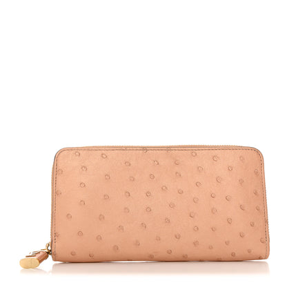Louis Vuitton Ostrich Zippy Beige 1 of 8