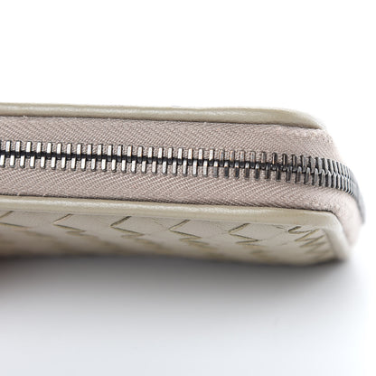 Bottega Veneta Nappa Intrecciato Zip Around Coin Purse Fume 10 of 12