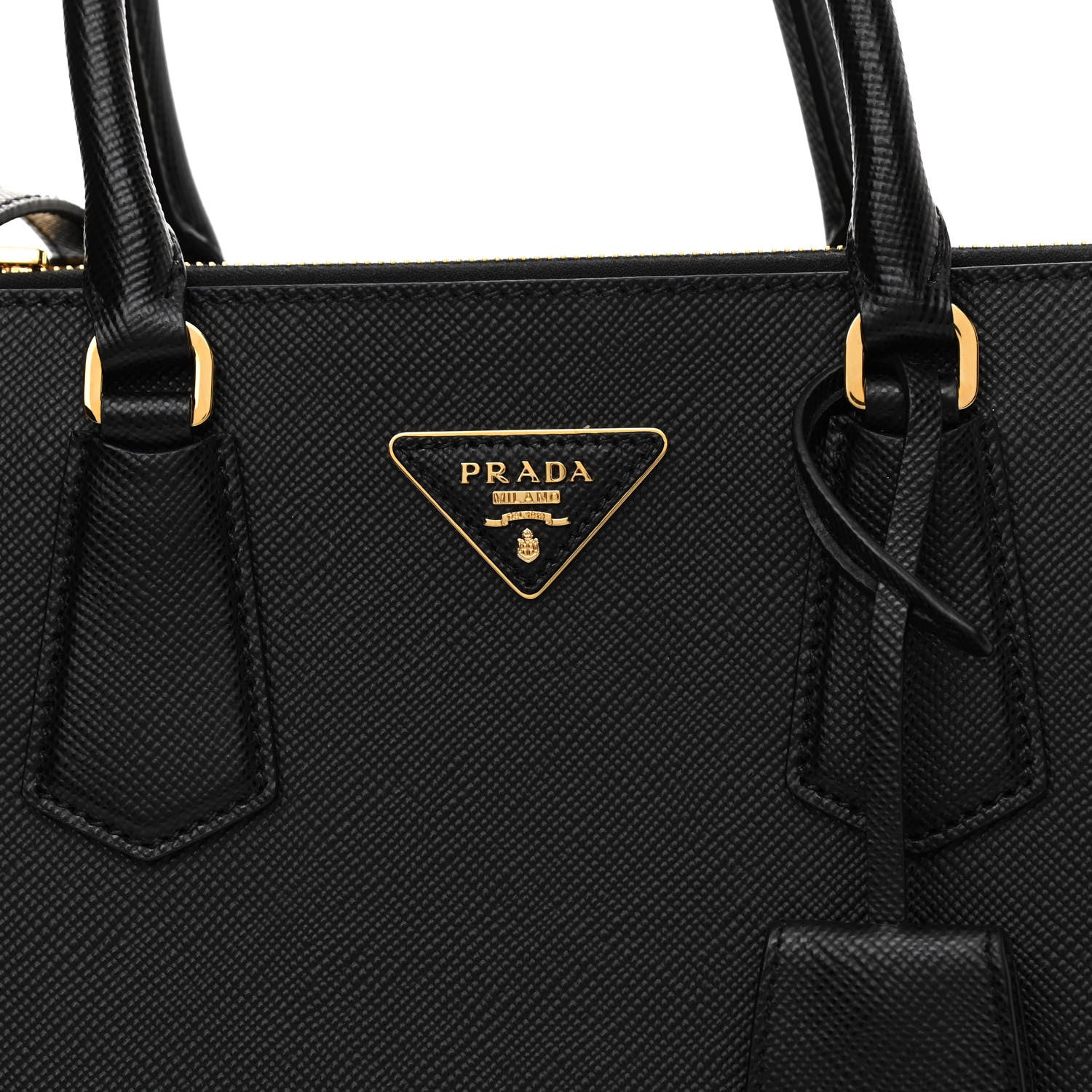 Prada Saffiano Cuir Medium Galleria Double Zip Tote Black 8 of 11