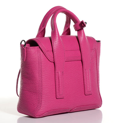 3.1 Phillip Lim 3.1 Textured Calfskin Mini Pashli Satchel Fuchsia 3 of 10