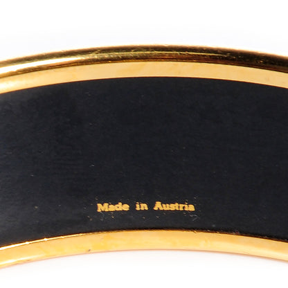 Hermes Enamel Printed Wide Bracelet 70 Bleu 4 of 6