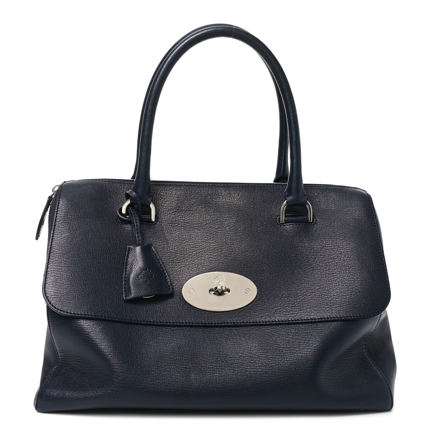 Mulberry Glossy Goatskin Medium Del Rey Satchel Midnight Blue 1 of 9