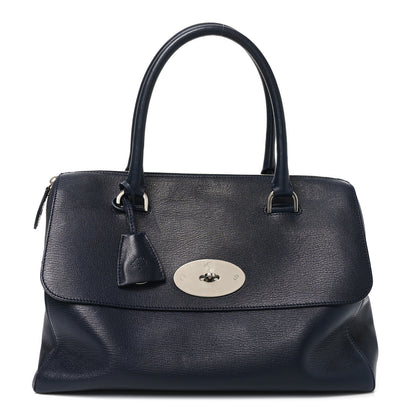 Mulberry Glossy Goatskin Medium Del Rey Satchel Midnight Blue 1 of 9