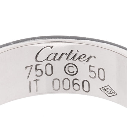 Cartier 18K White Gold 5.5mm Engraved LOVE Ring 50 5.25 4 of 5