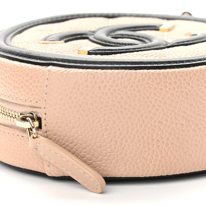 Chanel Caviar Quilted Round Filigree Crossbody Beige Black 8 of 9
