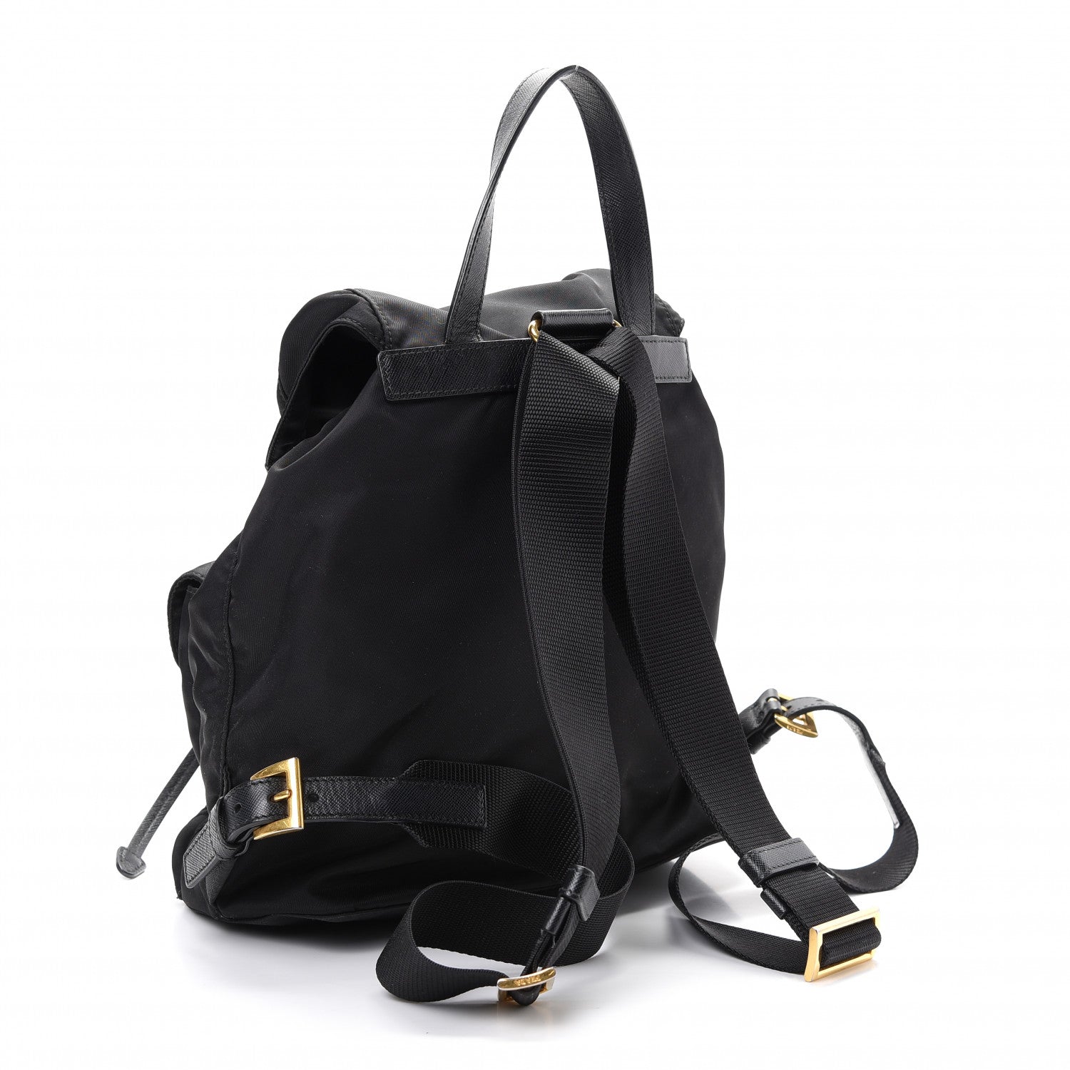 Prada Tessuto Nylon Saffiano Robot Backpack Black Mimosa 2 of 7