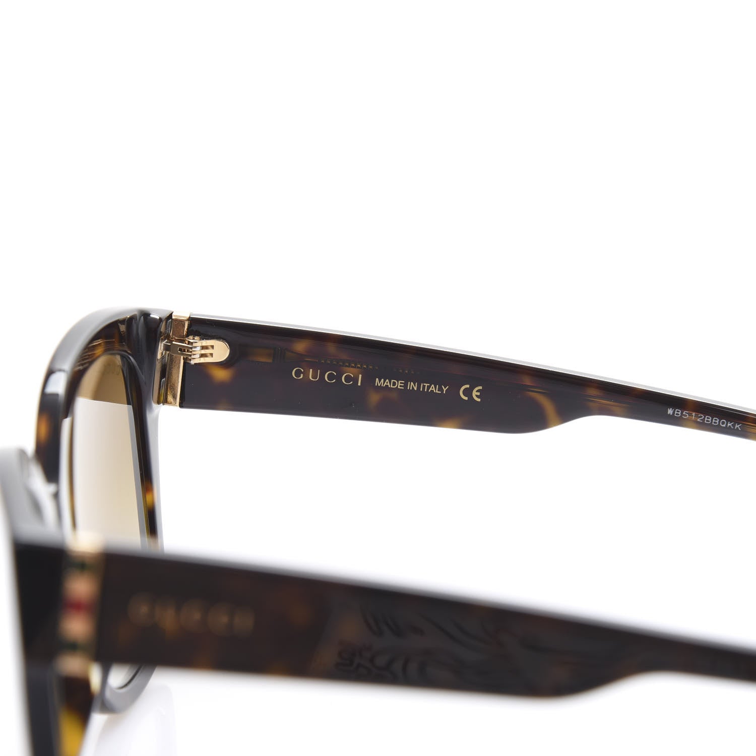 Gucci Acetate Square Frame Sunglasses GG0459S Tortoise 6 of 8