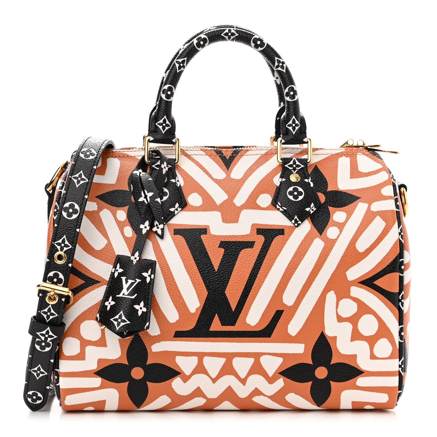 Louis Vuitton Monogram Giant Crafty Speedy Bandouliere 25 Creme Caramel 1 of 11