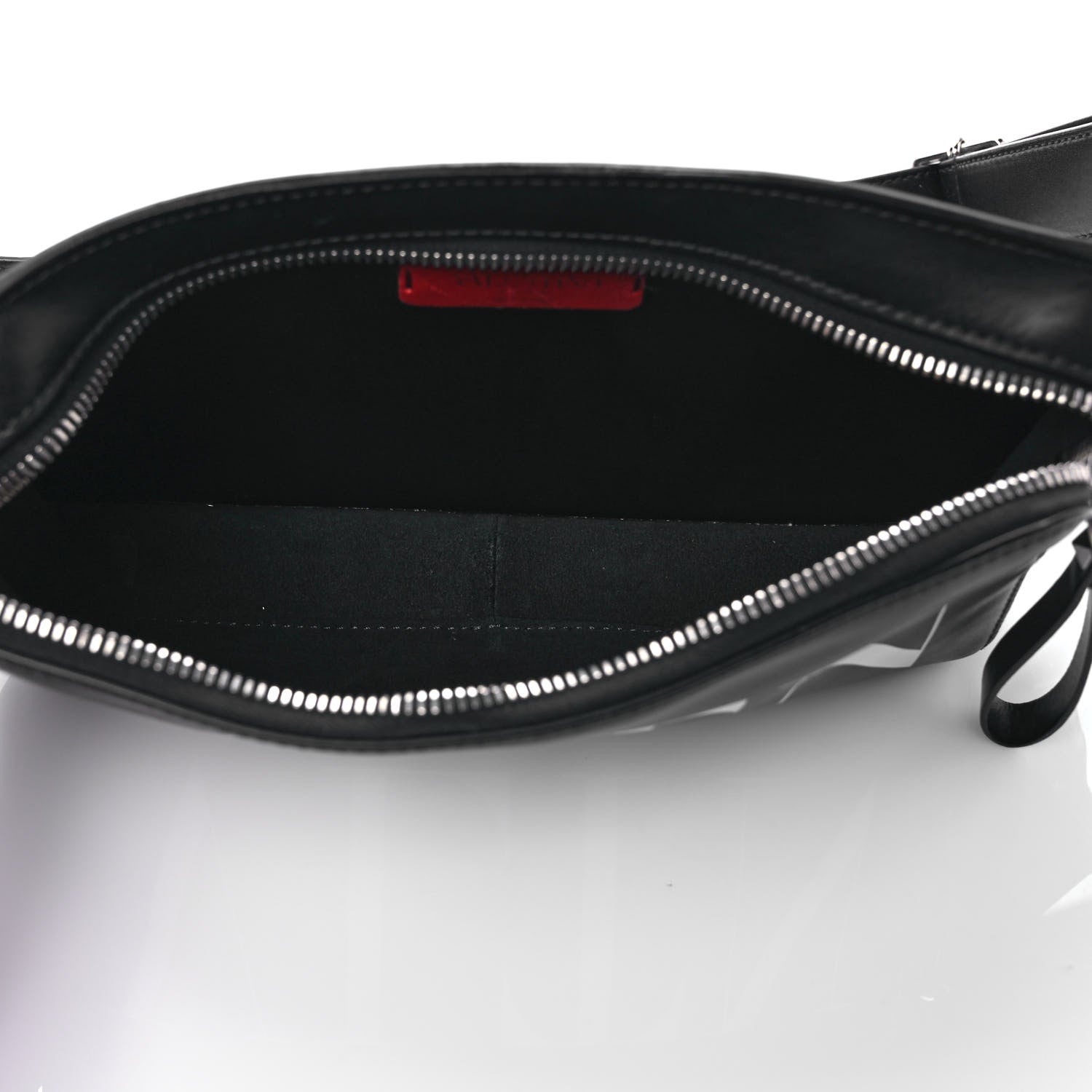 Valentino Garavani Calfskin VLTN Belt Bag Black White 5 of 11