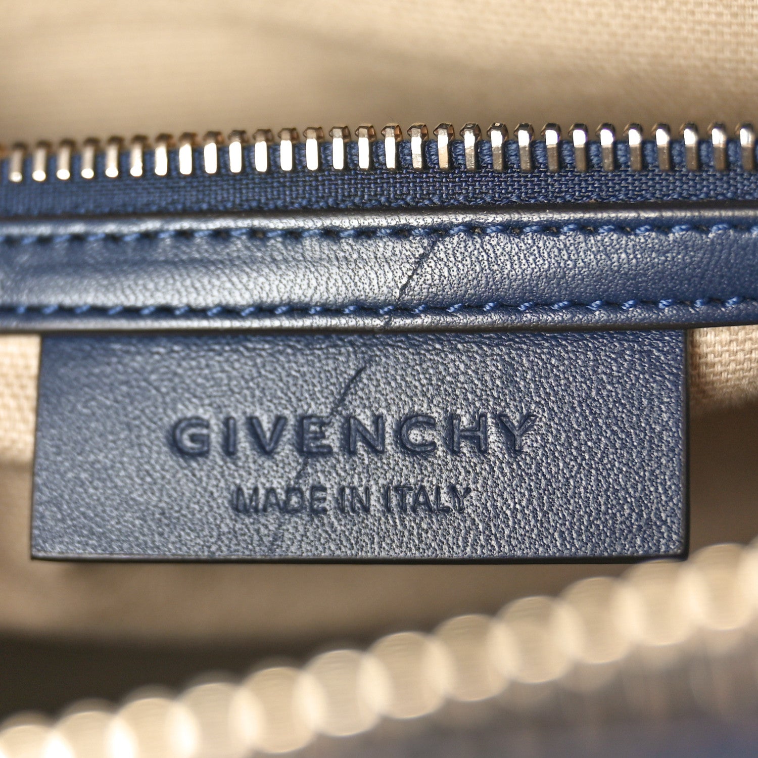 Givenchy Calfskin Crocodile Embossed Small Antigona Deep Blue 6 of 11