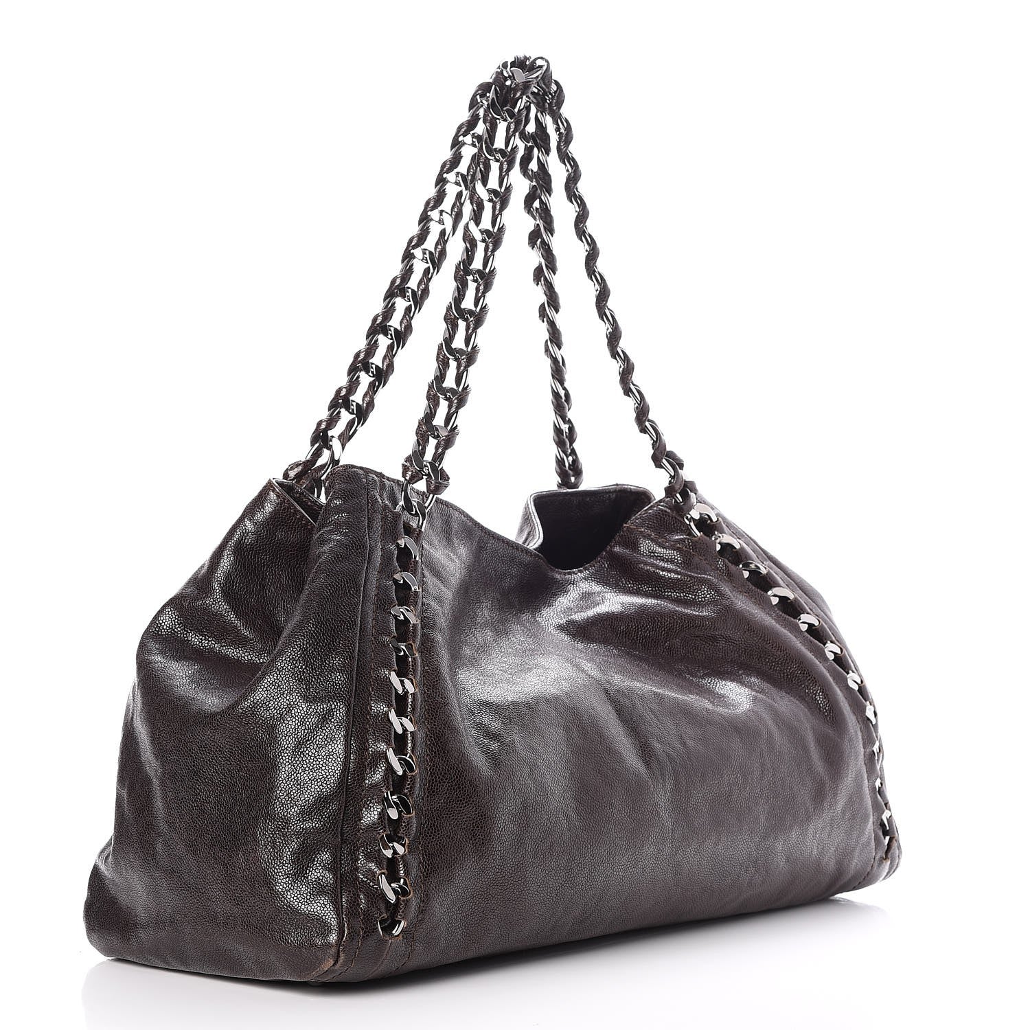 Chanel Glazed Caviar East West Modern Chain Tote Brown 3 of 9