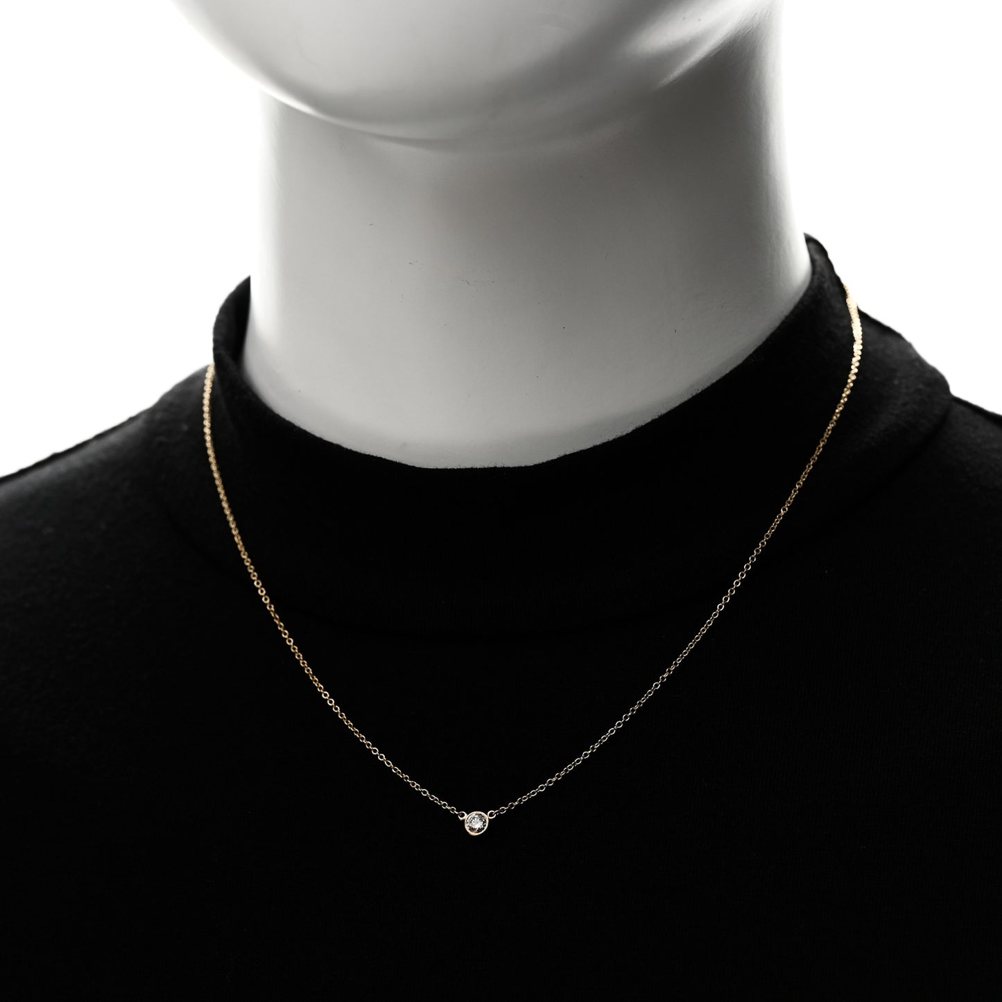 18K Yellow Gold Diamond .16ct Elsa Peretti Diamonds by the Yard Pendant Necklace