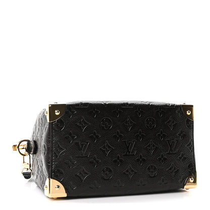Louis Vuitton Calfskin Monogram Saga Speedy Trunk 25 Black 4 of 9