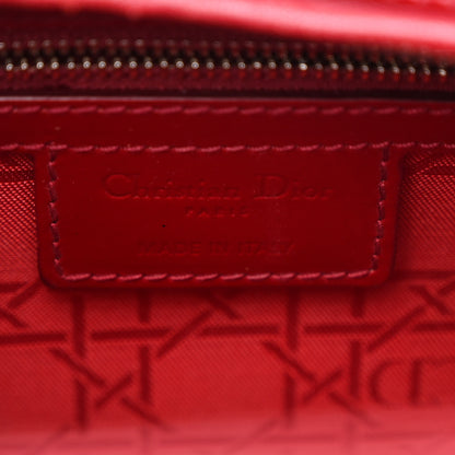 Christian Dior Patent Cannage Large Lady Dior Red 6 of 14
