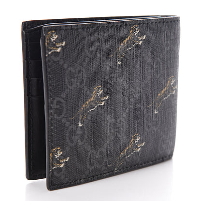 Gucci GG Supreme Monogram Tigers Wallet Black Multicolor 3 of 6