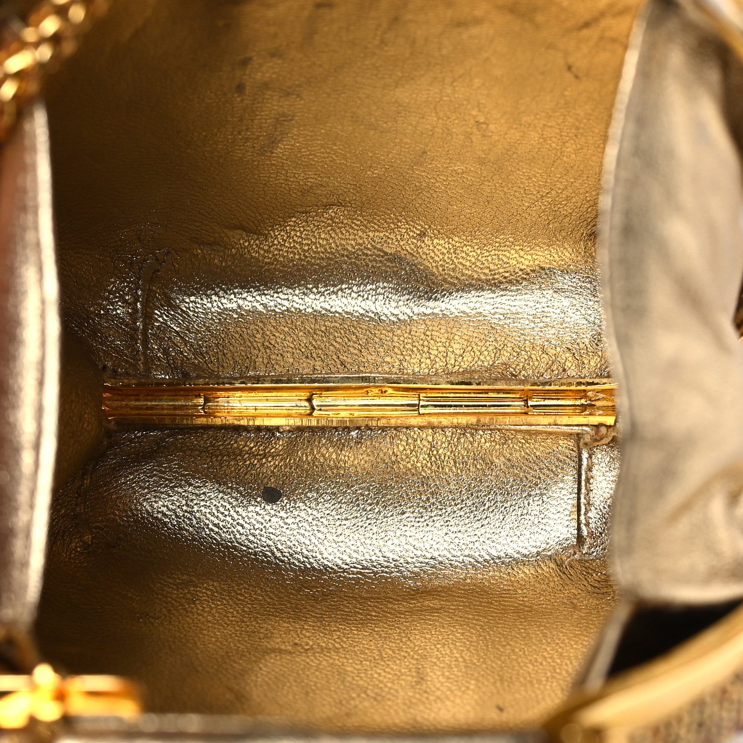 Judith Leiber Crystal Money Bags Minaudiere Clutch Gold 6 of 10