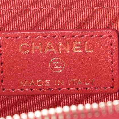 Chanel Caviar Quilted Key Holder Case Red 6 of 8