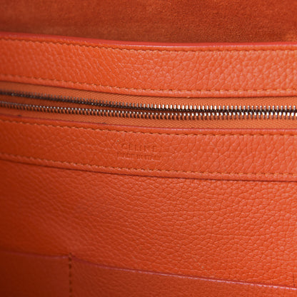 Celine Grained Calfskin Medium Horizontal Cabas Phantom Bright Orange 8 of 9