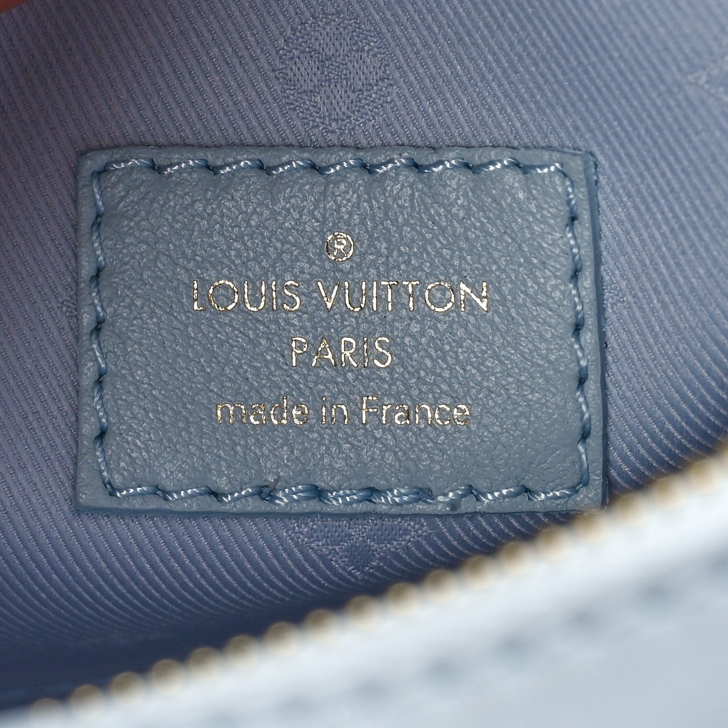 Calfskin Bubblegram Over The Moon Ice Blue