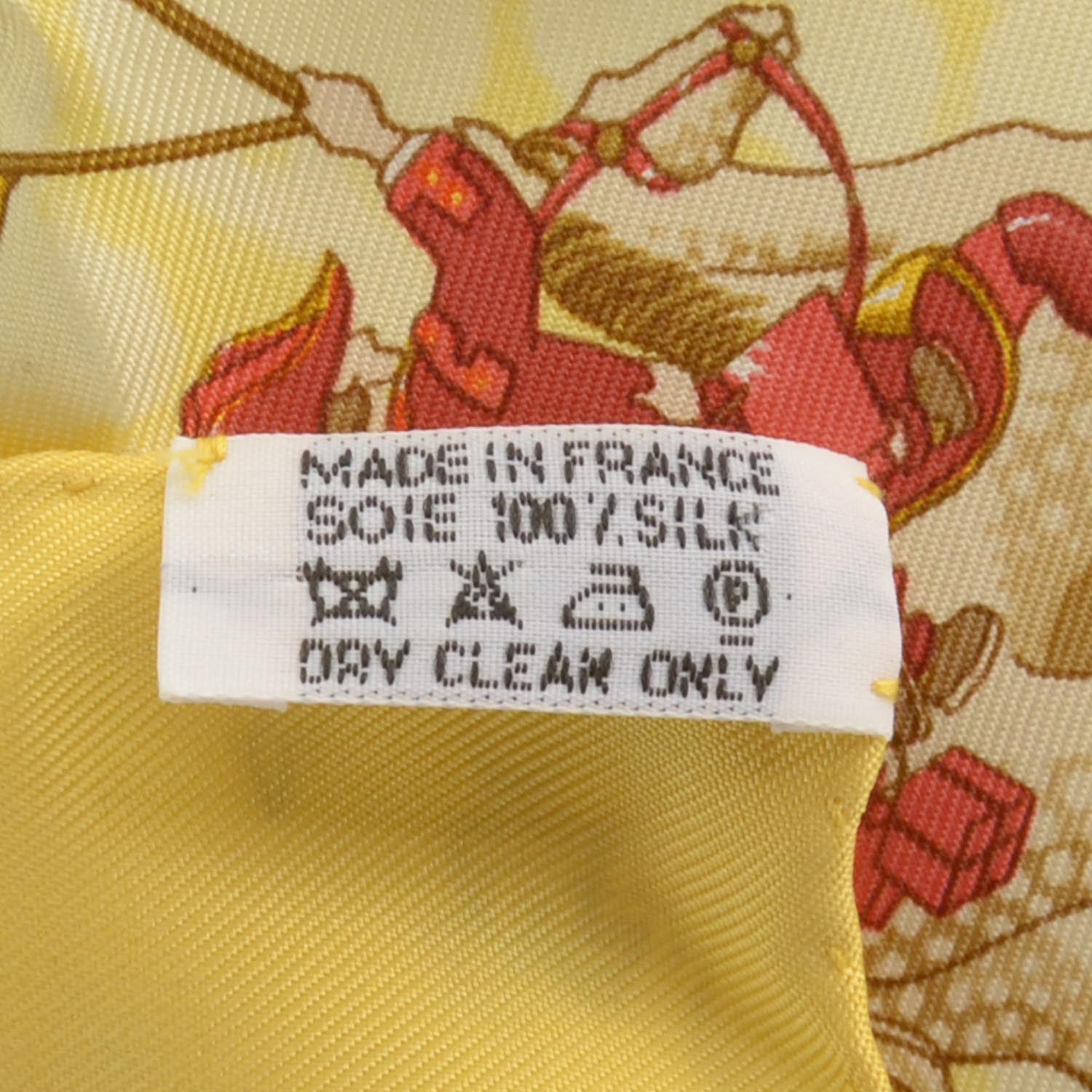 Hermes Silk Les Triples Pocket Square Scarf 6 of 8