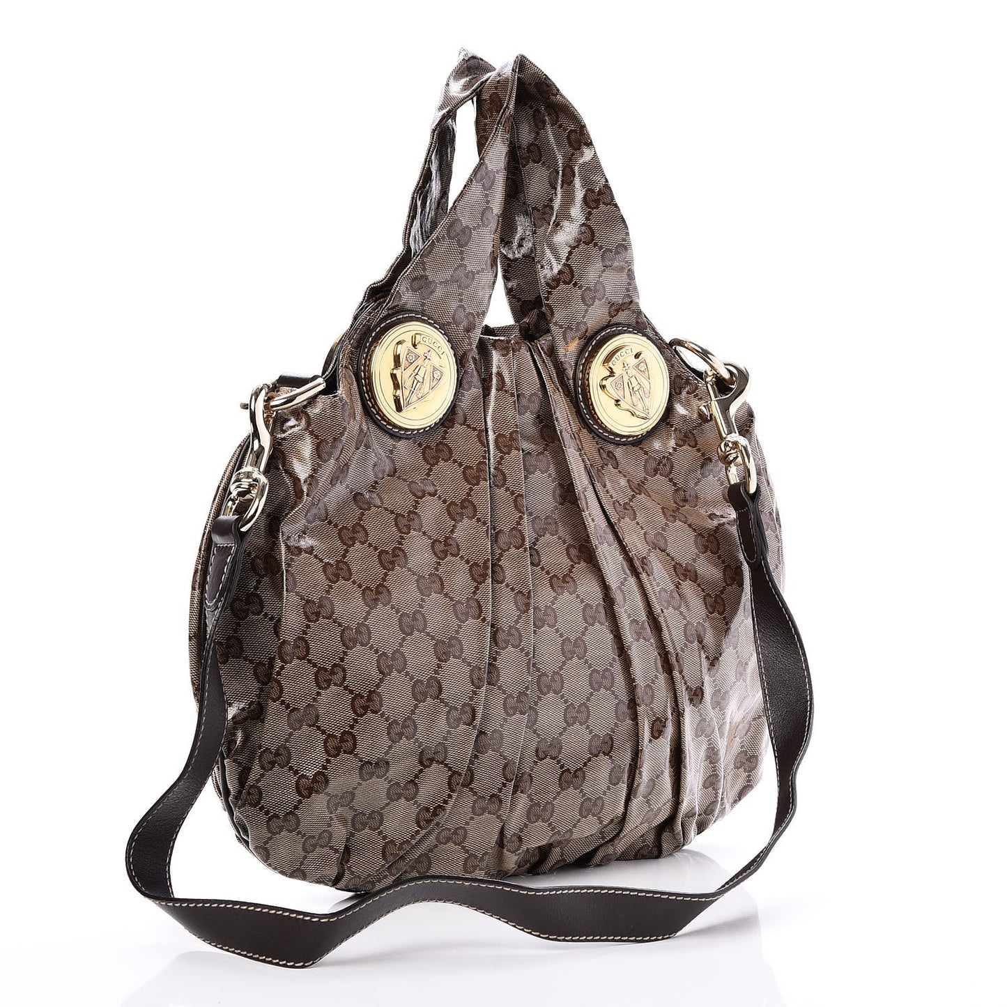 Crystal Monogram Small Hysteria Tote Dark Brown