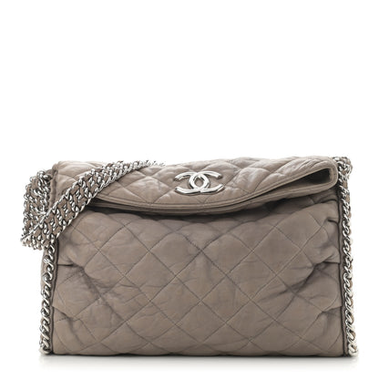 Chanel Washed Lambskin Chain Around Hobo Taupe 1 of 11