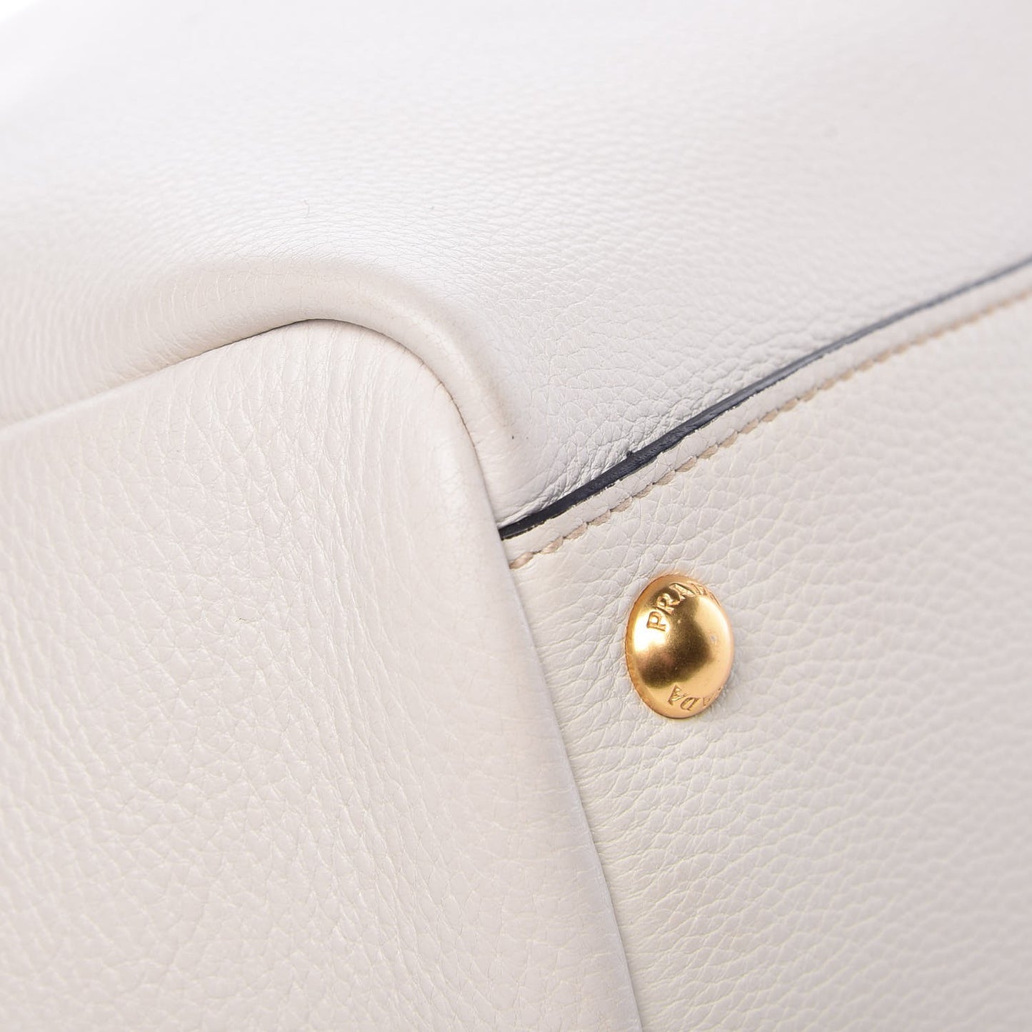 Vitello Daino Top Handle Tote White