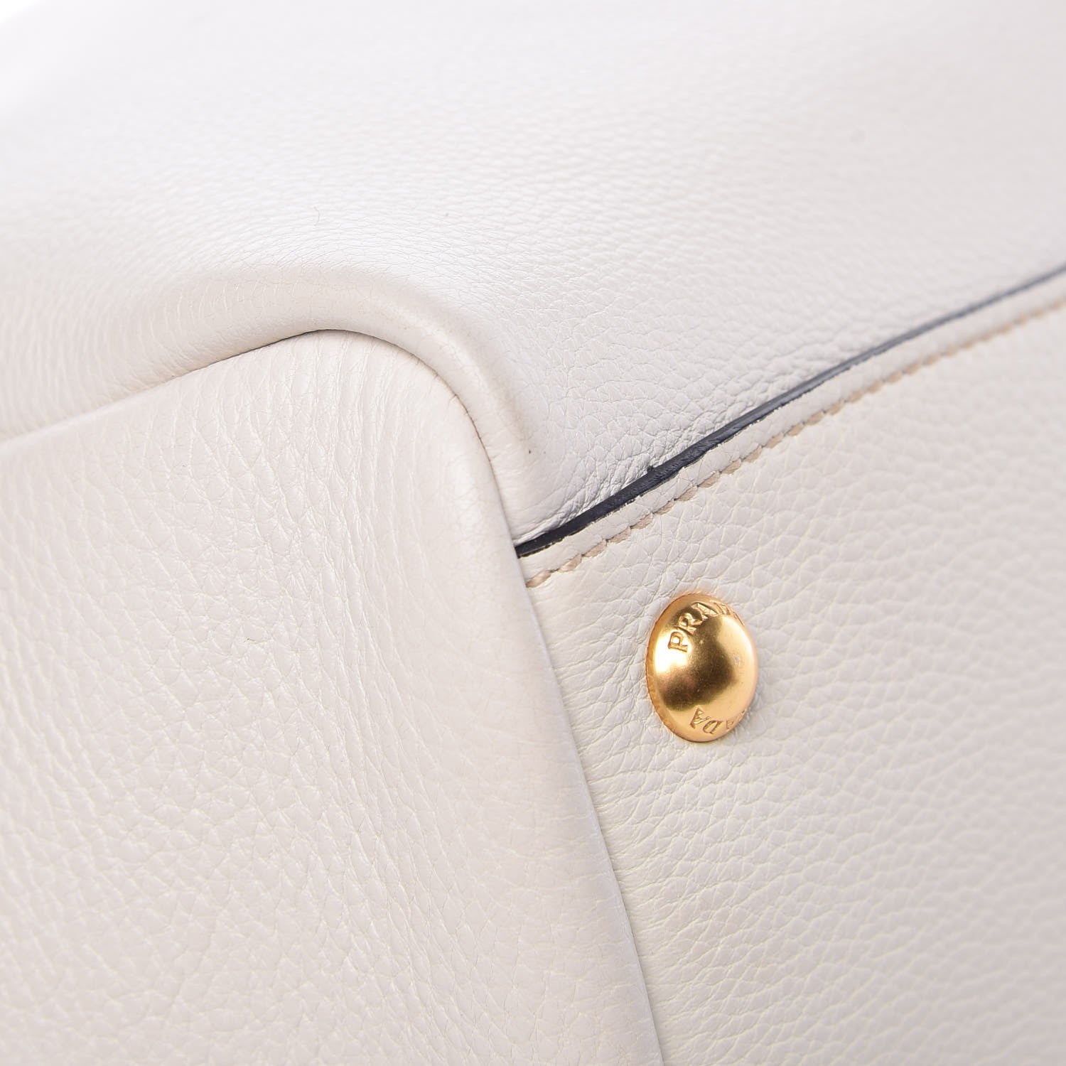 Prada Vitello Daino Top Handle Tote White 12 of 15