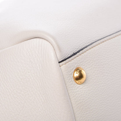 Prada Vitello Daino Top Handle Tote White 12 of 15