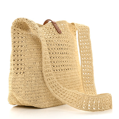 Saint Laurent Raffia Monogram Hobo Naturale 2 of 10