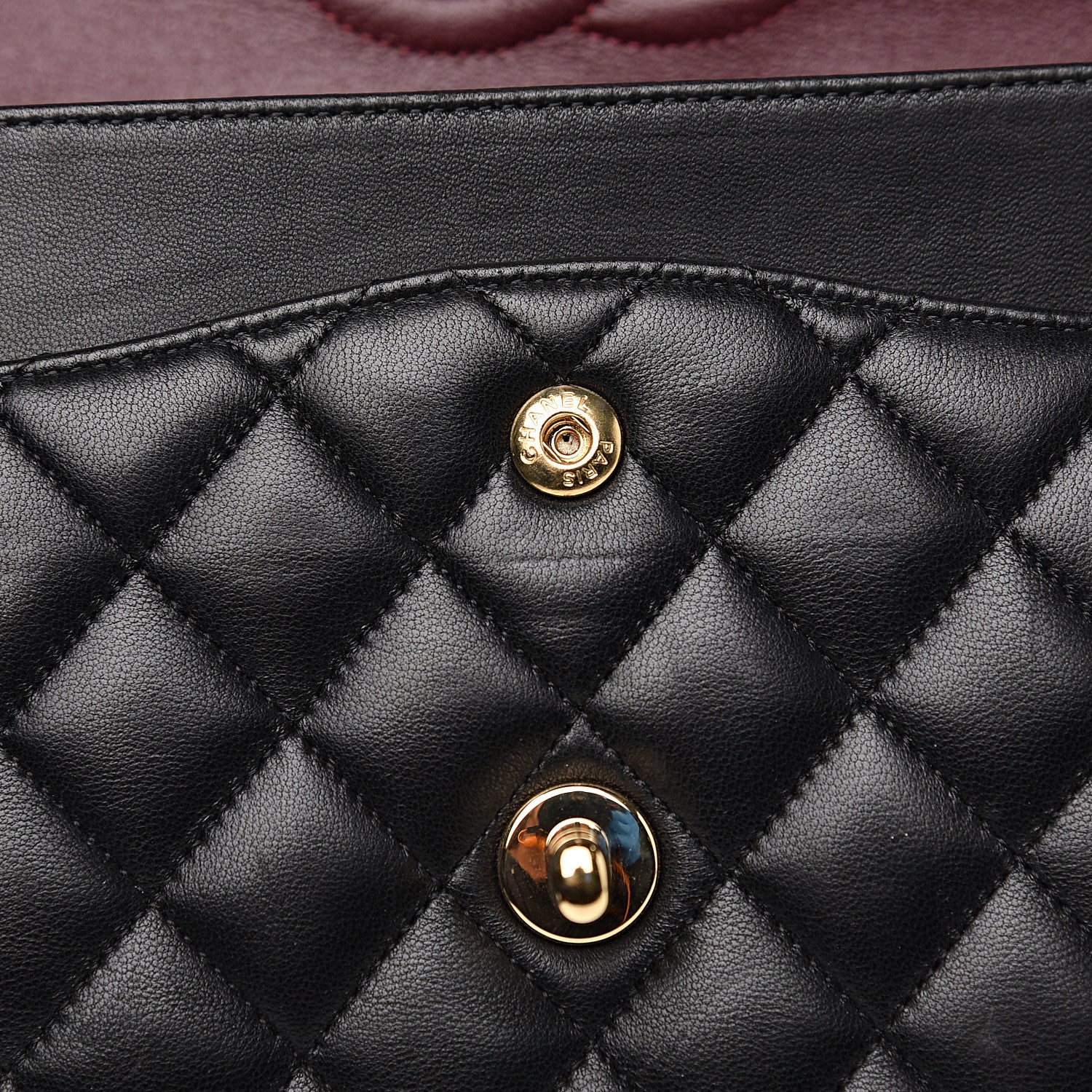 Chanel Lambskin Quilted Medium Double Flap Black 14 of 15