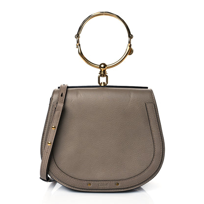 Chloe Calfskin Suede Medium Nile Bracelet Bag Motty Grey 1 of 10