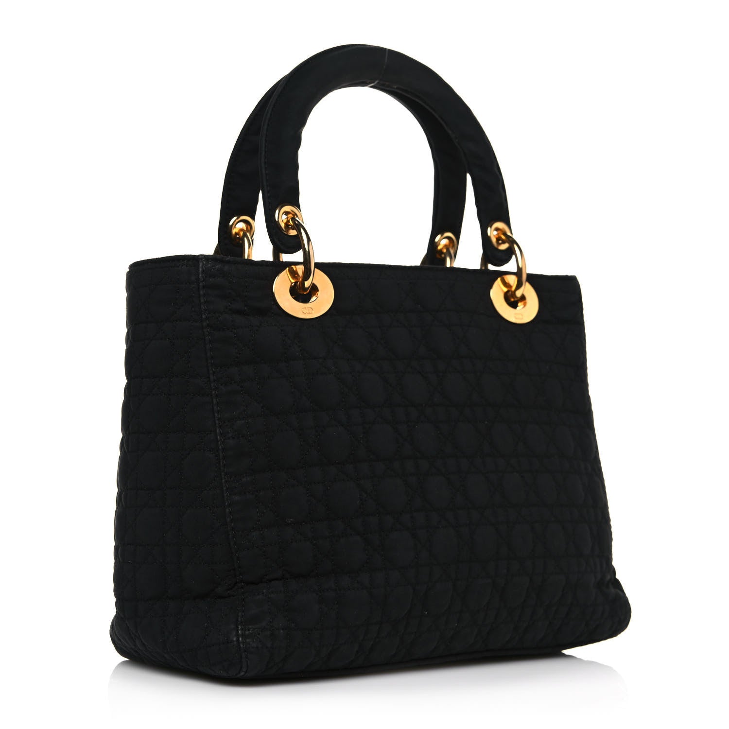 Christian Dior Nylon Cannage Medium Lady Dior Black 3 of 17