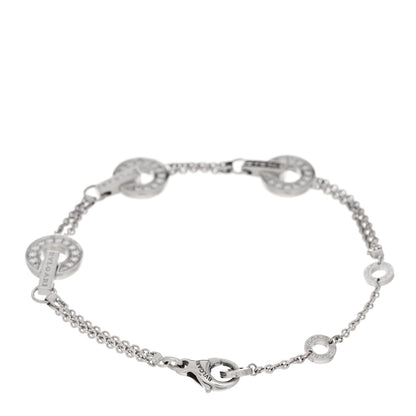 Bulgari 18K White Gold Diamond BVLGARI BVLGARI Openwork Bracelet ML 2 of 4