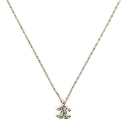 Chanel Crystal Timeless CC Necklace Silver 1 of 5