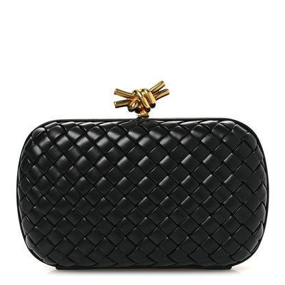 Bottega Veneta Nappa Intrecciato Knot Clutch Black 1 of 11