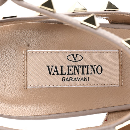 Valentino Garavani Calfskin Nappa Rockstud Ankle Strap 100mm Pumps 38 Rubin Poudre 7 of 12