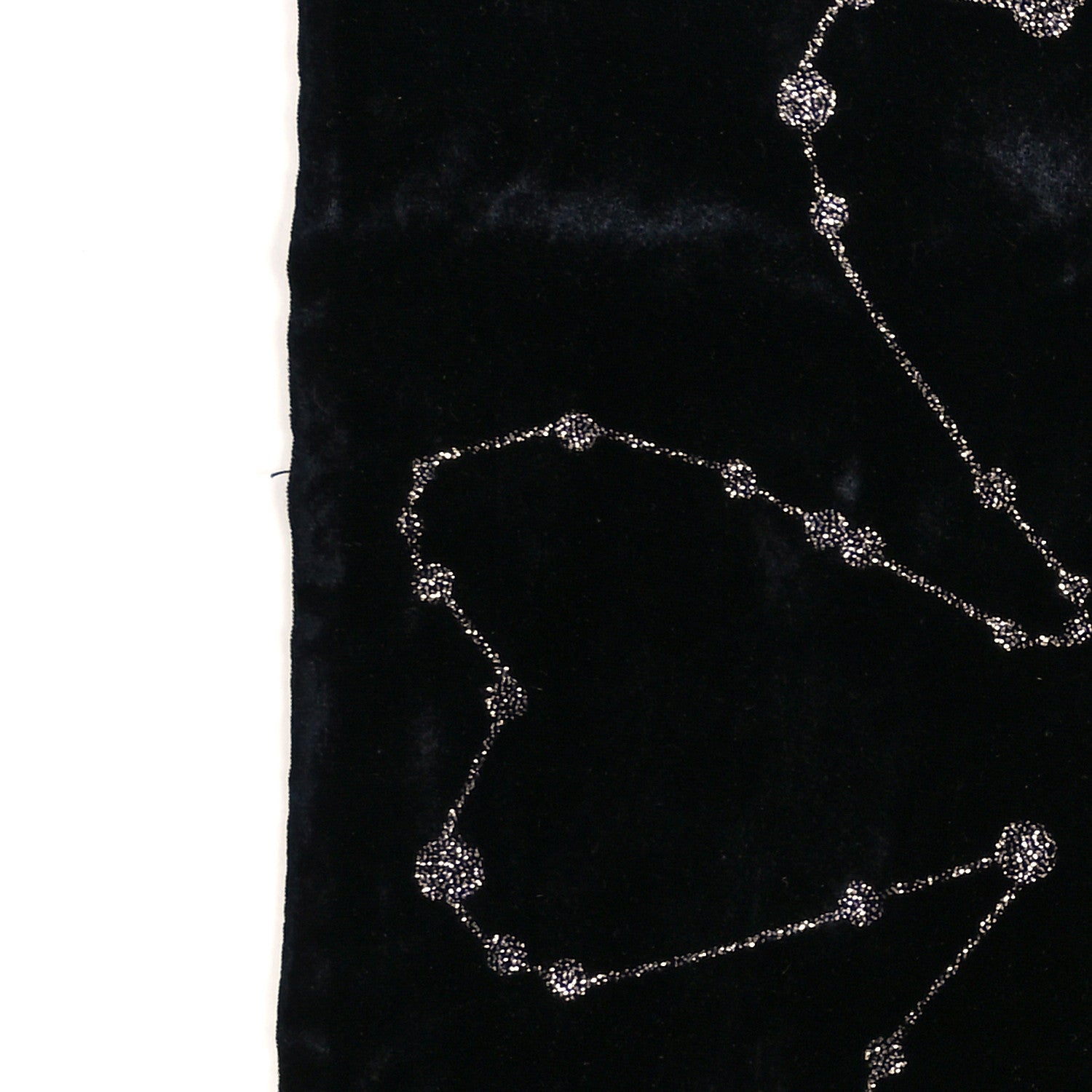 Chanel Silk Velvet Glitter Camellia Stole Black 3 of 4